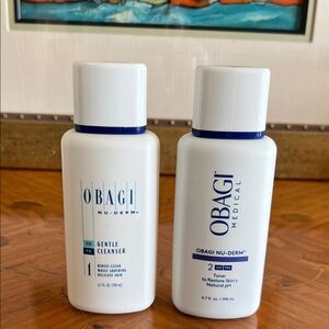 Obagi Nu-Derm Gentle Cleanser and Toner Duo - White and Blue